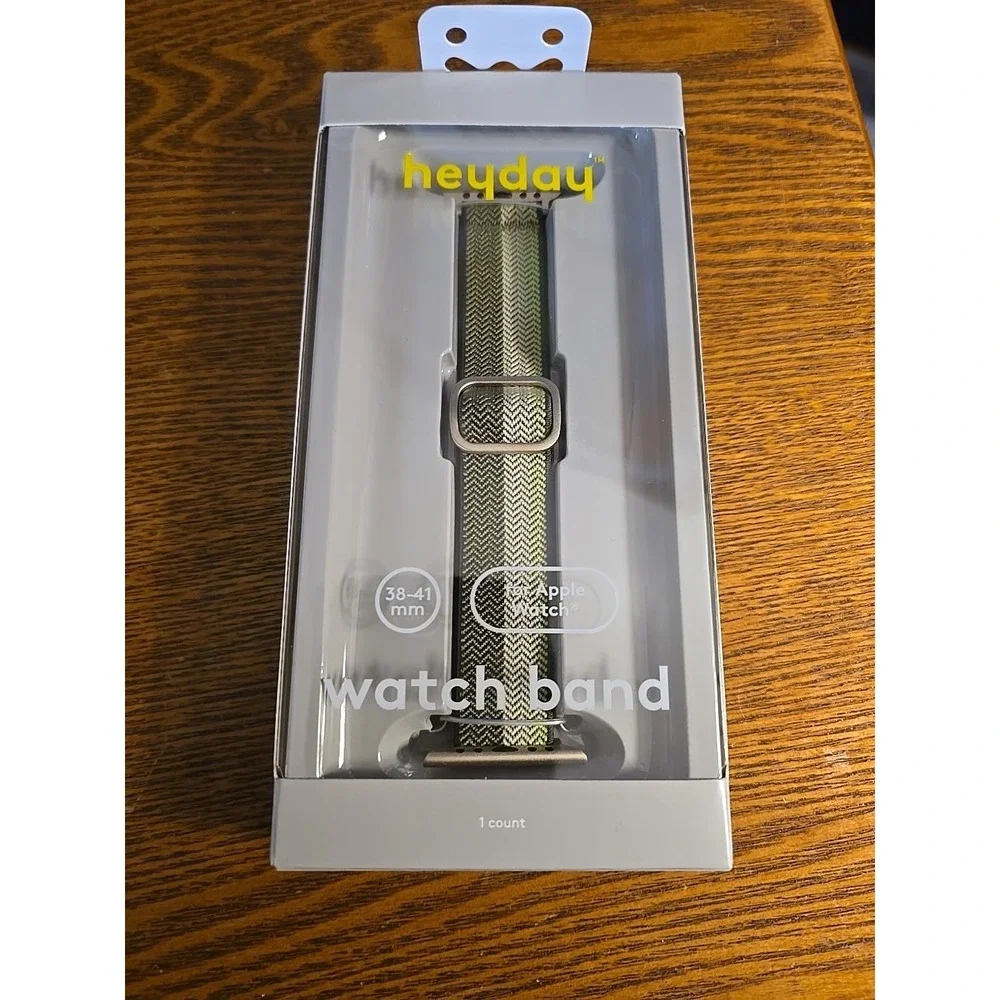 Heyday Watch Band For Smart Watch 38-41mm Sage Olive Green Stripe Knit NEW‎